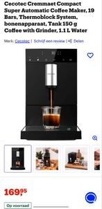 Cecotec Cremmaet Compact Super Automatische Koffiemachine, Witgoed en Apparatuur, Koffiezetapparaten, 1 kopje, Afneembaar waterreservoir