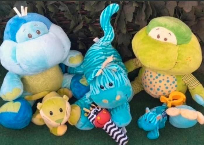 Playgro grote & kleine knuffels babyspeelgoed ZGAN, Kinderen en Baby's, Speelgoed | Knuffels en Pluche, Zo goed als nieuw, Kikker