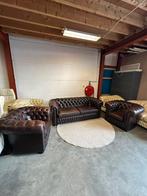 Bruine chesterfield bankstel set 3 1 1 zits bank fauteuils, 2871SK, 125 cm of meer, Klassieke, Mariansoliak8@gmail.com