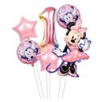 Minnie Mouse Ballonnen Set - Verjaardag Versiering Jr 1 tm 5, Hobby en Vrije tijd, Feestartikelen, Nieuw, Versiering, Ophalen of Verzenden