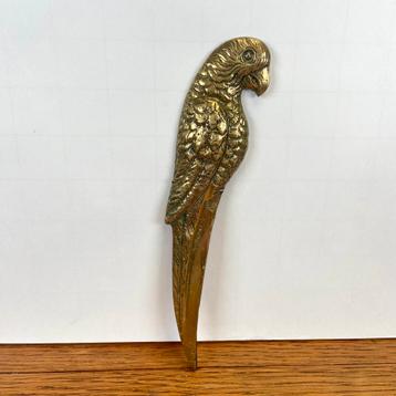 Vintage messing briefopener papegaai beschikbaar voor biedingen