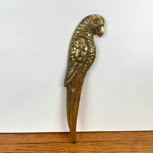 Vintage messing briefopener papegaai, Antiek en Kunst, Curiosa en Brocante, Ophalen of Verzenden