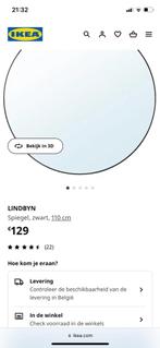 Ikea Lynbin spiegel zwart 110 cm, Huis en Inrichting, Woonaccessoires | Spiegels, 100 tot 150 cm, Rechthoekig, Ophalen of Verzenden