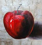 Stilleven Schilderij Appel 100x100, Ophalen of Verzenden