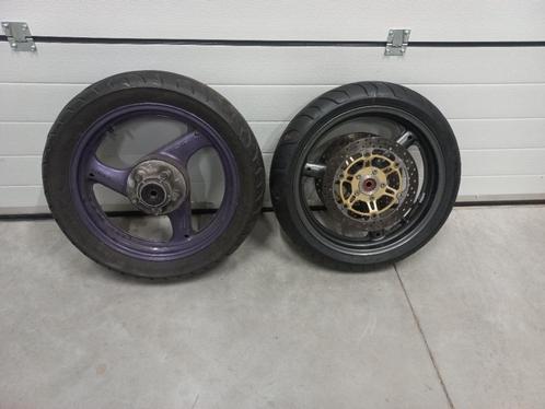 set wielen velgen Suzuki GSXF GSXR 600 750 SRAD + schijven, Motoren, Onderdelen | Suzuki, Gebruikt, Ophalen