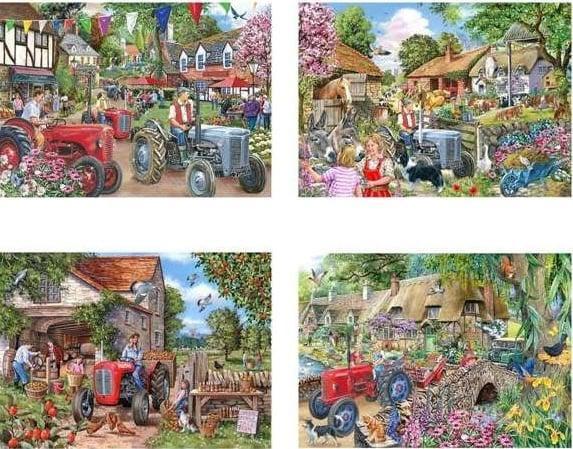 House of Puzzles - Farmer's Friends - 4x250XL stukjes, Hobby en Vrije tijd, Denksport en Puzzels, Nieuw, Legpuzzel, Minder dan 500 stukjes