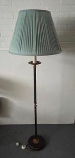 Antiek Tiffany lamp met bruine leren voet, Antiek en Kunst, Ophalen