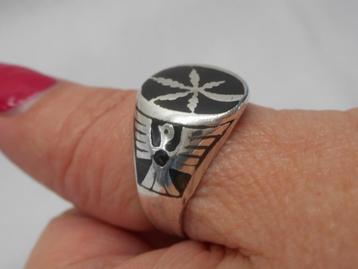 Zilveren vintage heren ring maat 19 nr.872 beschikbaar voor biedingen