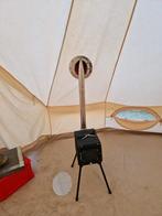 Houtkachel voor in een tent, Ophalen
