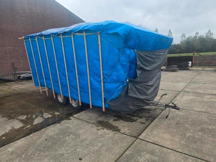 Tandemasser Aanhanger met kenteken en geraamte tiny house, Auto diversen, Aanhangers en Bagagewagens, Gebruikt, Ophalen