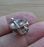 zilveren vintage bedel vijzel met stamper [120], Overige merken, Verzenden, Zo goed als nieuw, 1 bedel