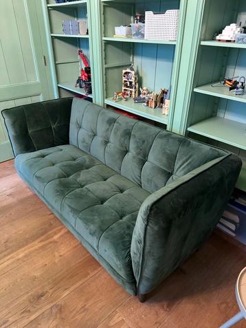 Groene Velours Bank - Gecapitonneerd beschikbaar voor biedingen
