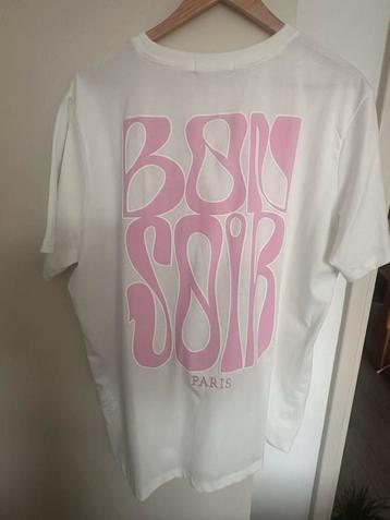 Costes T-shirt XXL - Wit met Roze Bon Soir beschikbaar voor biedingen