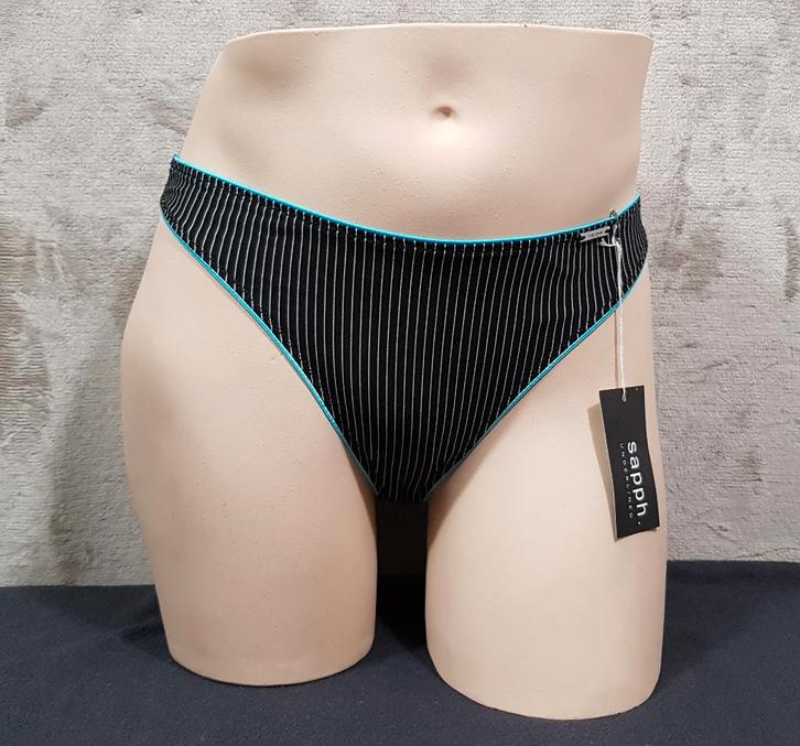 Nieuwe Sapph String maat M (455), Kleding | Dames, Ondergoed en Lingerie, String, Zwart, Ophalen of Verzenden