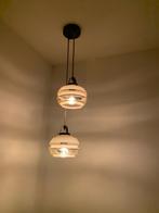 Vintage Hanglamp met Glazen Kapjes, Ophalen of Verzenden, Zo goed als nieuw, Glas, Minder dan 50 cm
