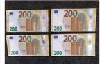 4 stuks 200 euro biljetten 2019, Postzegels en Munten, Bankbiljetten | Europa | Eurobiljetten, Ophalen, Overige landen, 200 euro
