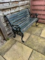 Gietijzeren tuinbank, Tuin en Terras, Tuinbanken, Ophalen of Verzenden, Zo goed als nieuw, Hout