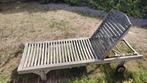 Teak ligbed, Tuin en Terras, Ligbedden, Ophalen, Gebruikt, Teakhout, Verstelbaar