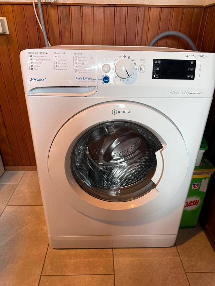 Indesit Wasmachine Voorlader - Goed Onderhouden, Witgoed en Apparatuur, Wasmachines, Gebruikt, Voorlader, 6 tot 8 kg, 85 tot 90 cm