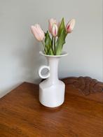 Vintage vaas Flora Keramiek - Gouda Holland, Q, Wit, Ophalen of Verzenden, Zo goed als nieuw