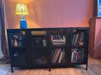 Dressoir industrieel metaal 4 deurs, Huis en Inrichting, Ophalen, 100 tot 150 cm, Zo goed als nieuw, Metaal