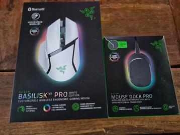Razer basilisk pro v3 met razer mouse dock beschikbaar voor biedingen