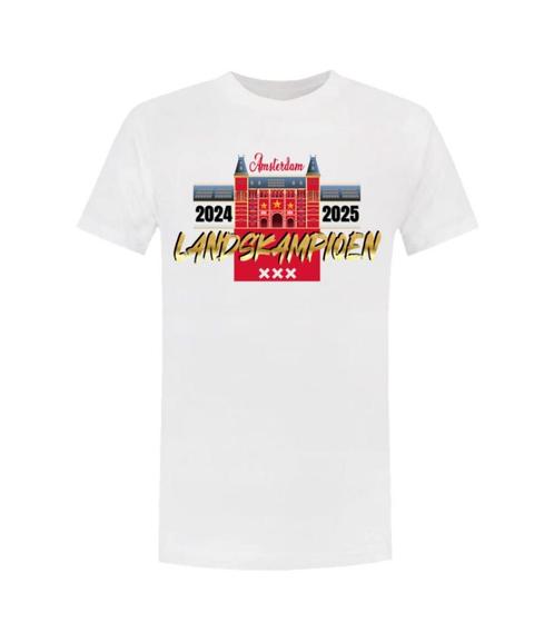 Kampioenschap Ajax T-shirt - Landskampioen Eredivisie, Kleding | Heren, T-shirts, Nieuw, Overige maten, Wit, Verzenden