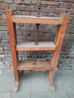 Antieke houten linnenpers / boekenpers, Antiek en Kunst, Ophalen