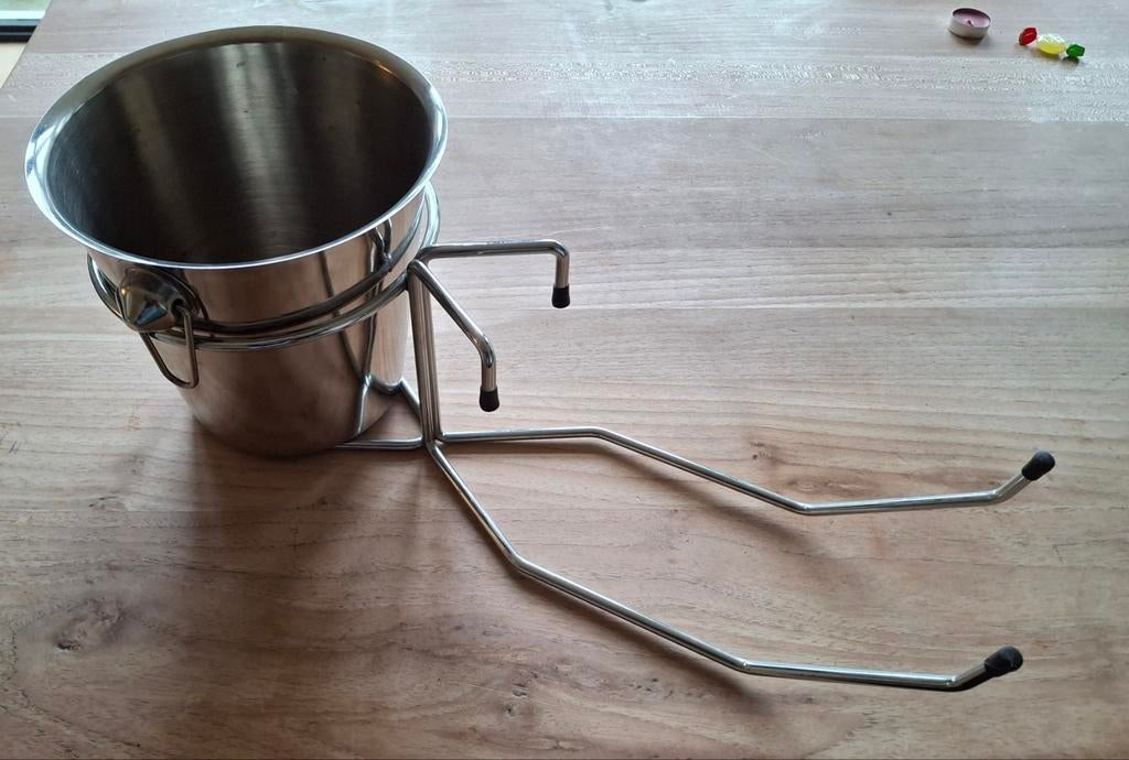 Champagnehouder  met tafelstandaard rvs, Ophalen, Gebruikt, Metaal, Minder dan 25 cm