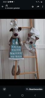 Kerstdecoratie eland adventskalender en kerstsok, Ophalen of Verzenden, Zo goed als nieuw