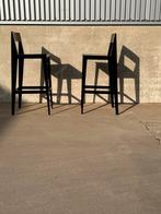 LIGNE ROSET twee stalen design barkrukken zwart staal, Ophalen of Verzenden, Metaal, 2 krukken