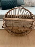 Ronde wandplank, wandkastje, rotan bamboe, Ophalen, Zo goed als nieuw