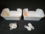 Ikea badkamer rekjes 2 stuks met zuignap ophang haken., Ophalen of Verzenden, Zo goed als nieuw, Wit, Overige typen