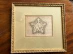 Antieke gravure Antwerpen 17e eeuw in lijst, Antiek en Kunst, Kunst | Etsen en Gravures, Ophalen of Verzenden