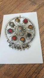 Antieke Tibetaanse hanger, Ophalen of Verzenden, Zilver, Hanger, Met edelsteen