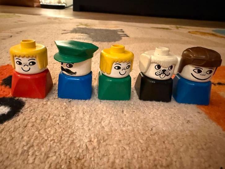 Vintage LEGO DUPLO poppetjes – jaren ’70 / ’80 (set), Kinderen en Baby's, Speelgoed | Duplo en Lego, Gebruikt, Duplo, Losse stenen