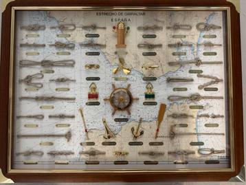 Schilderij met Scheepvaart Knopen en Objecten beschikbaar voor biedingen