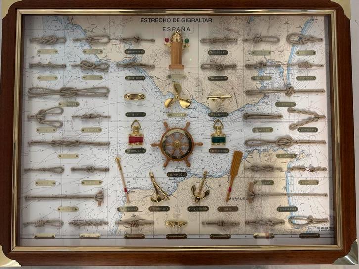 Schilderij met Scheepvaart Knopen en Objecten, Huis en Inrichting, Woonaccessoires | Schilderijen, Tekeningen en Foto's, Ophalen