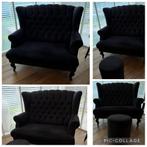 LOVESEAT EN POEF z.g.a.n., Ophalen, Zo goed als nieuw, 75 tot 100 cm, Stof