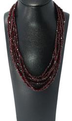 Granaat antieke ketting fraai 18k slot goud antiek dames, Ophalen of Verzenden, Goud, Ketting, Met edelsteen