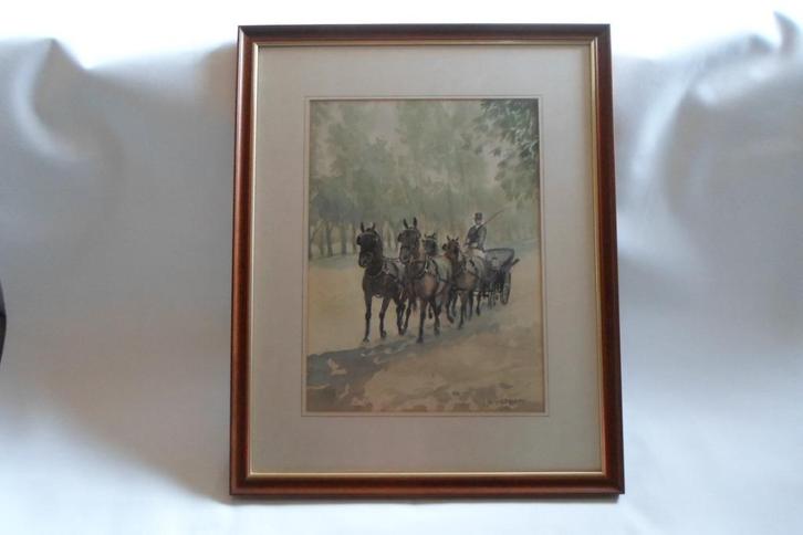 Jan Kanty Dabrowski Aquarel, Antiek en Kunst, Kunst | Schilderijen | Klassiek, Ophalen of Verzenden