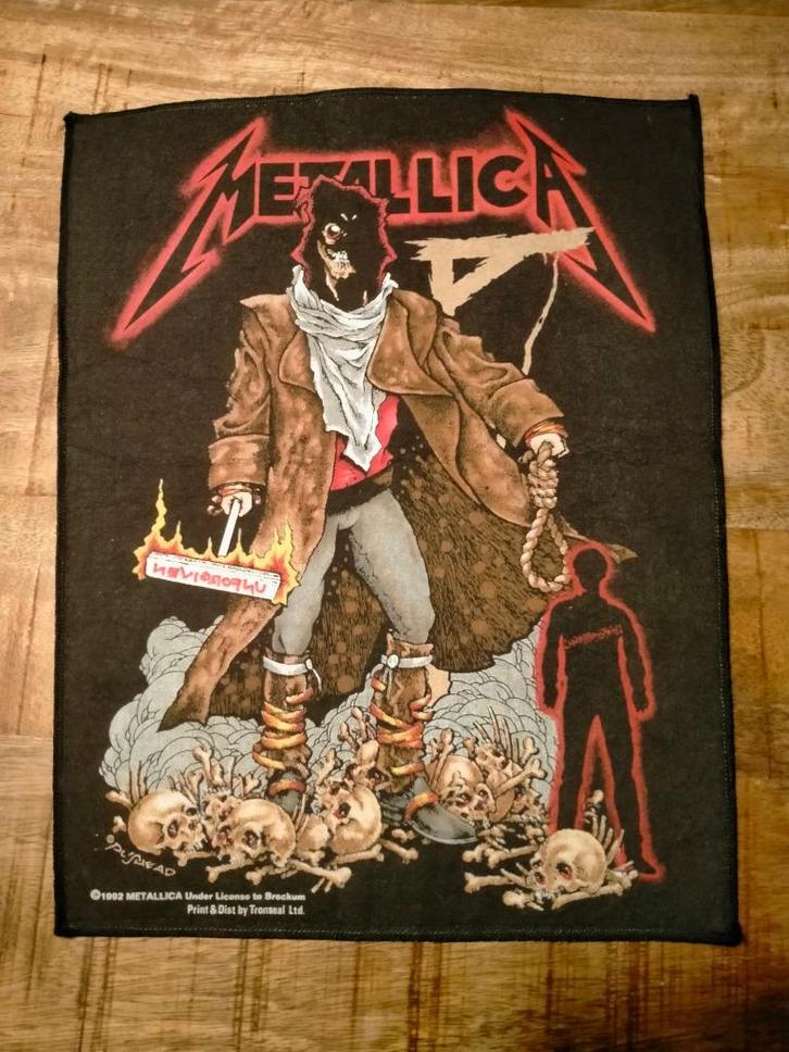 Metallica the Unforgiven 1992 Brockum vintage backpatch RARE, Verzamelen, Muziek, Artiesten en Beroemdheden, Gebruikt, Kleding