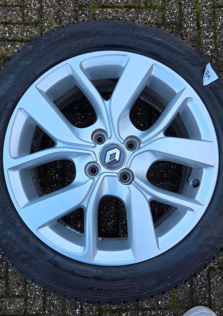 Lichtmetalen velgen Renault + Fulda winterset 195/55 R16, Auto-onderdelen, Banden en Velgen, Banden en Velgen, Winterbanden, 16 inch