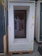 Hardhout kozijn met achterdeur, Ophalen of Verzenden, Buitendeur, 200 tot 215 cm