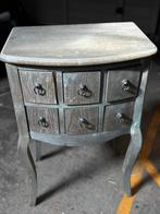 Schattig Buikkastje Grijs Hout 50x77cm, Huis en Inrichting, Tafels | Bijzettafels, Minder dan 55 cm, Gebruikt, Ophalen of Verzenden