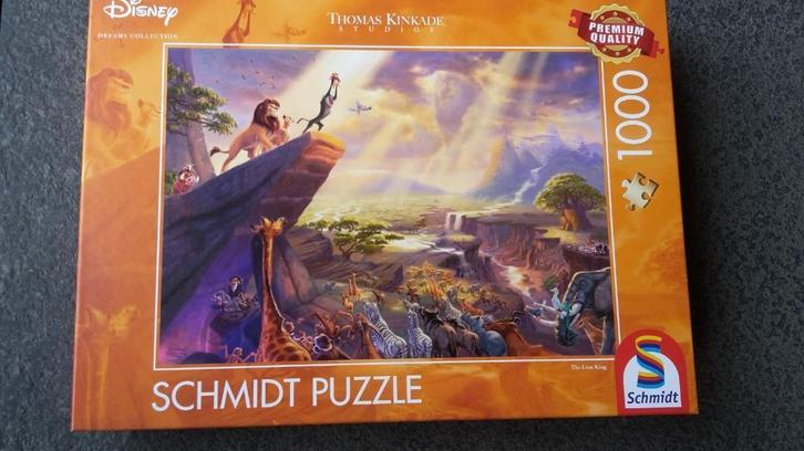 Thomas Kinkade Walt Disney The Lion King puzzel nieuw, Hobby en Vrije tijd, Denksport en Puzzels, Nieuw, Legpuzzel, 500 t/m 1500 stukjes