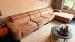 Bruine grote bank, Huis en Inrichting, Ophalen, Gebruikt, Hoekbank, 300 cm of meer