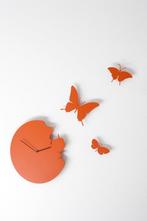 Analoge klok Butterfly, Ophalen of Verzenden, Nieuw, Analoog, Wandklok