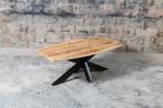 Salontafel Deens ovaal mangohout uit voorraad, Ophalen of Verzenden, Nieuw, Ovaal, Minder dan 50 cm