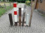 Antie parkeer palen diverse soorten hardhout en yzeren, Doe-het-zelf en Verbouw, Hout en Planken, Ophalen